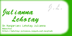 julianna lehotay business card